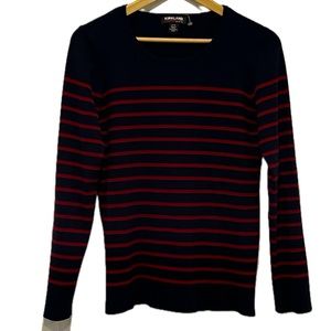 Sz.M-Navy-Red Striped Sweater- Kirkland